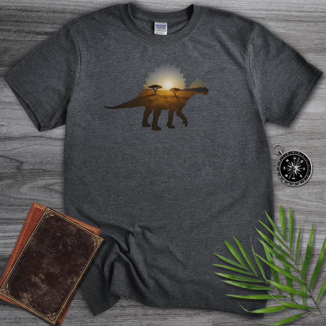 T-Shirt Dark Heather / S Stegosaurus Environment Silhouette T-Shirt