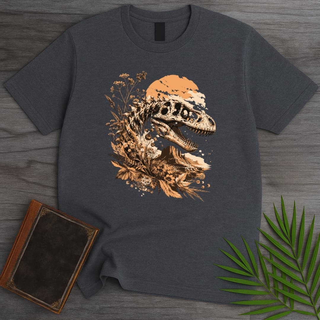 T-Shirt Dark Heather / S T.rex Mountain Fossil T-Shirt