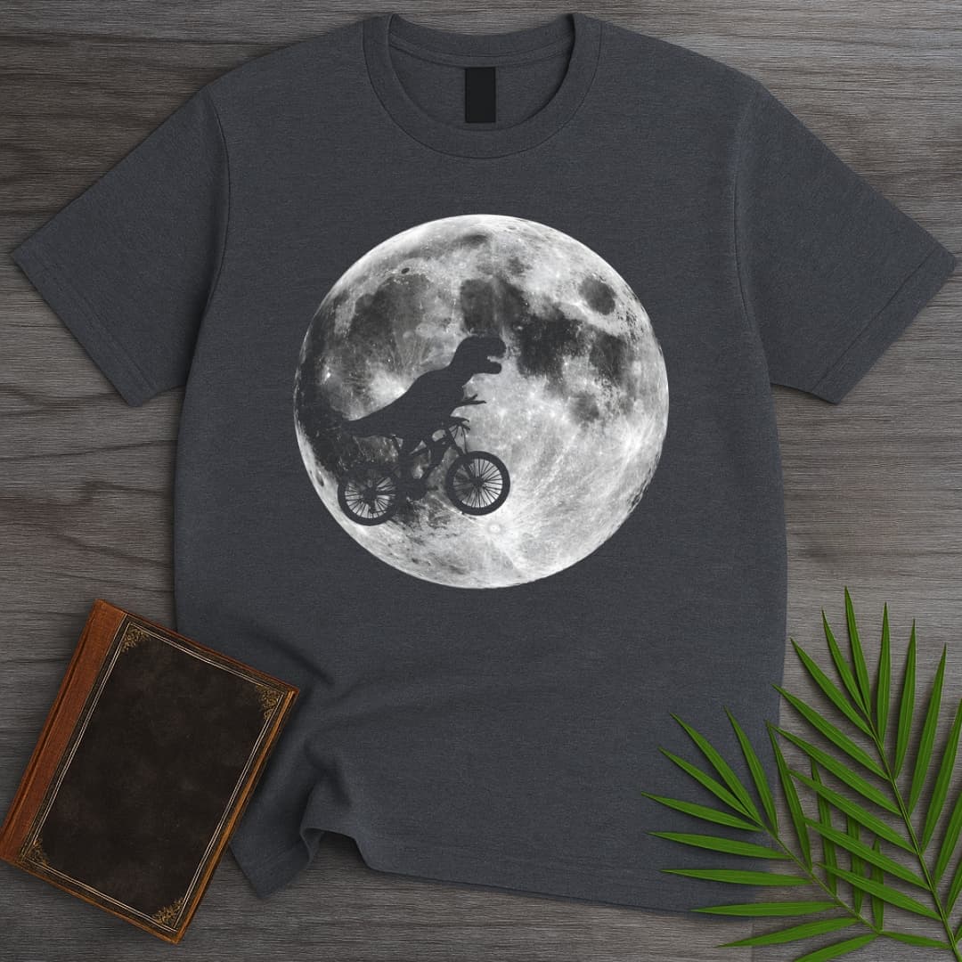 T-Shirt Dark Heather / S T.rex Over the Moon T-Shirt