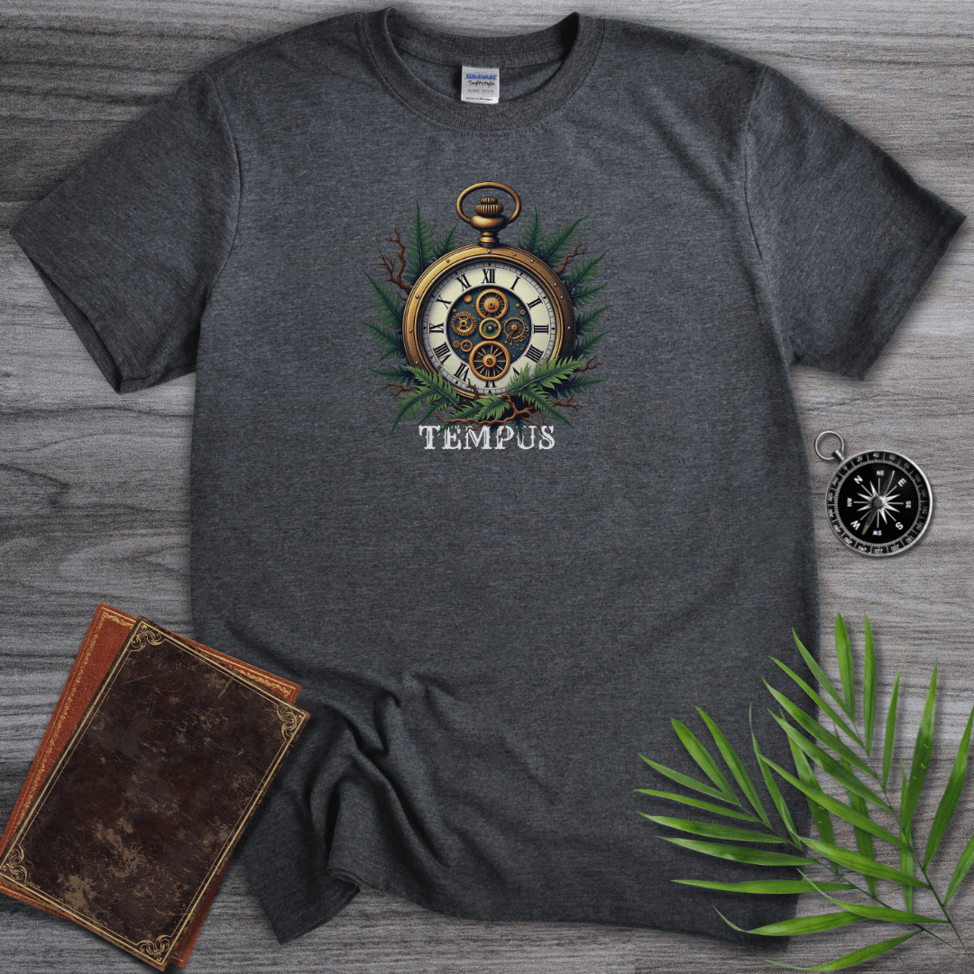 T-Shirt Dark Heather / S TEMPUS: Steampunk Watch T-Shirt