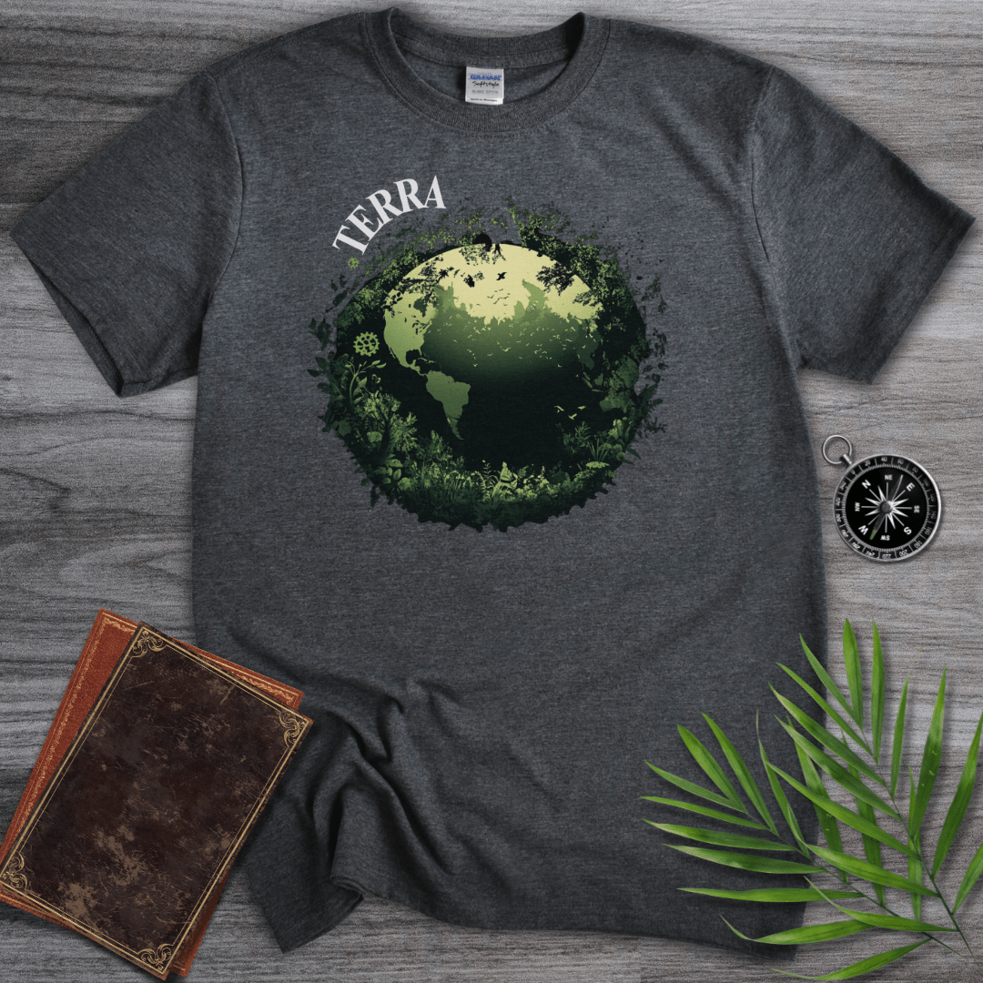 T-Shirt Dark Heather / S Terra, Green Earth Graphic T-Shirt