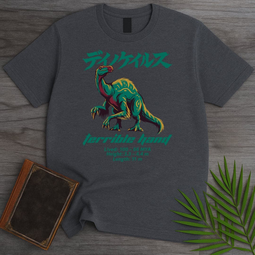 T-Shirt Dark Heather / S Terrible Hand Deinochierus T-Shirt