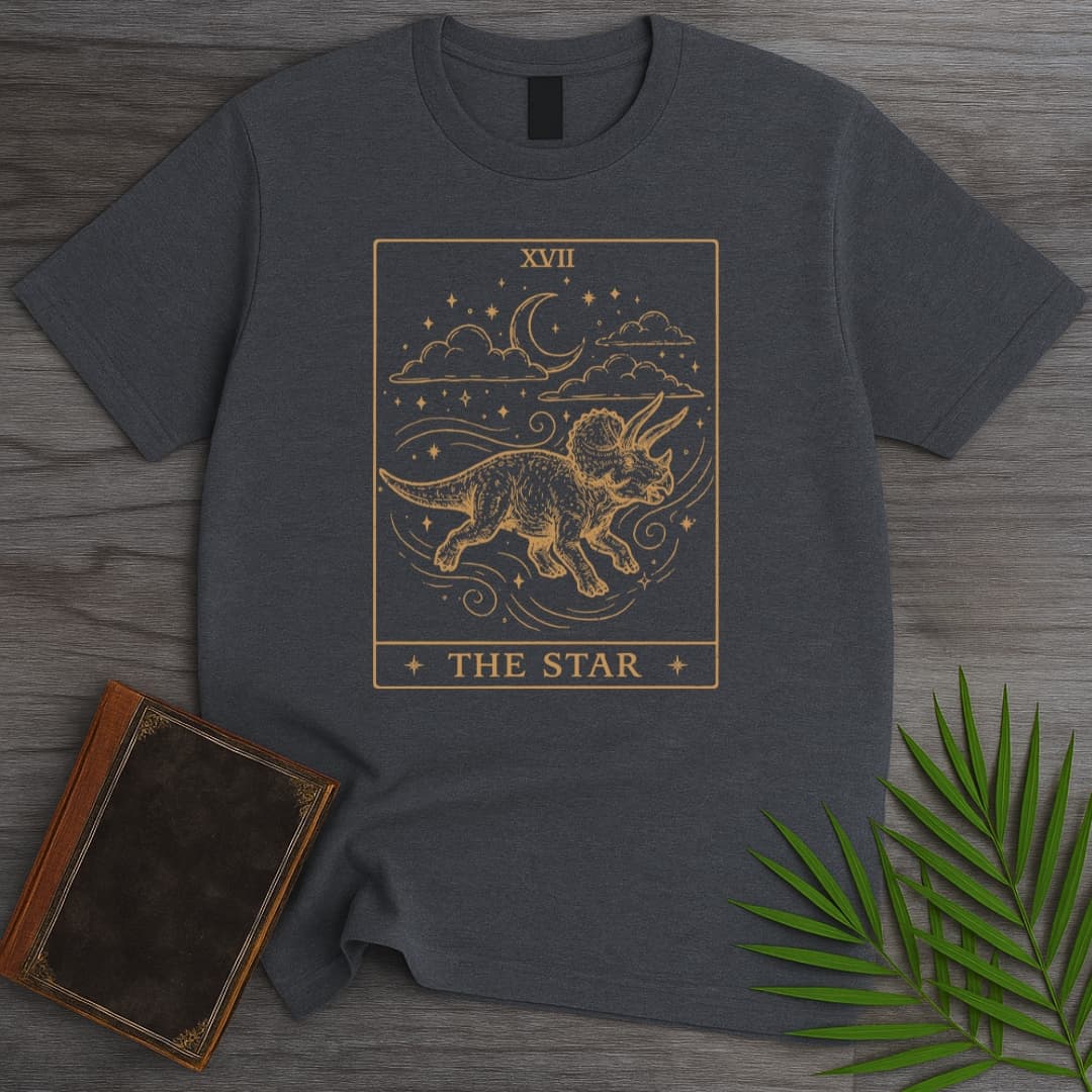 T-Shirt Dark Heather / S The Cretaceous Star Triceratops T-Shirt