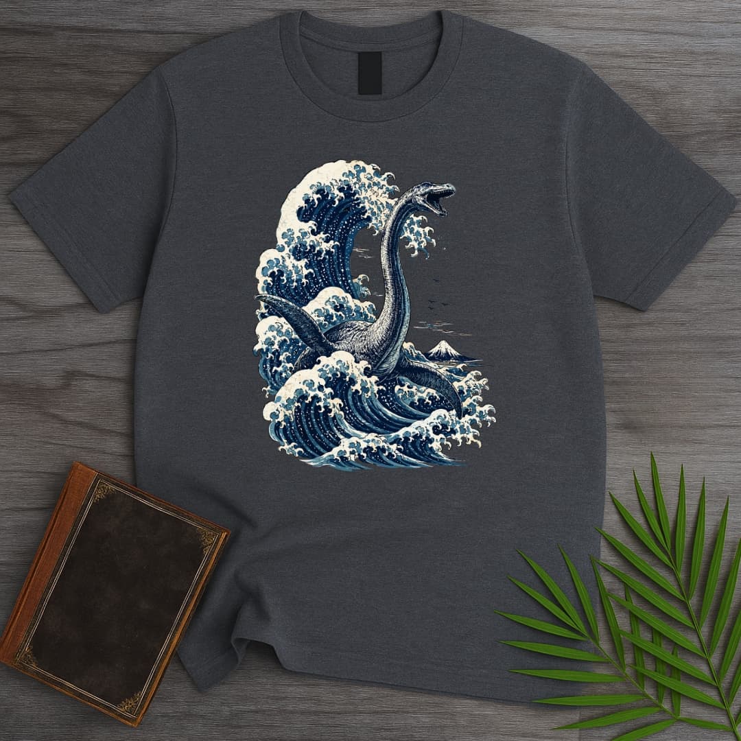 T-Shirt Dark Heather / S The Great Plesiosaurus Wave T-Shirt