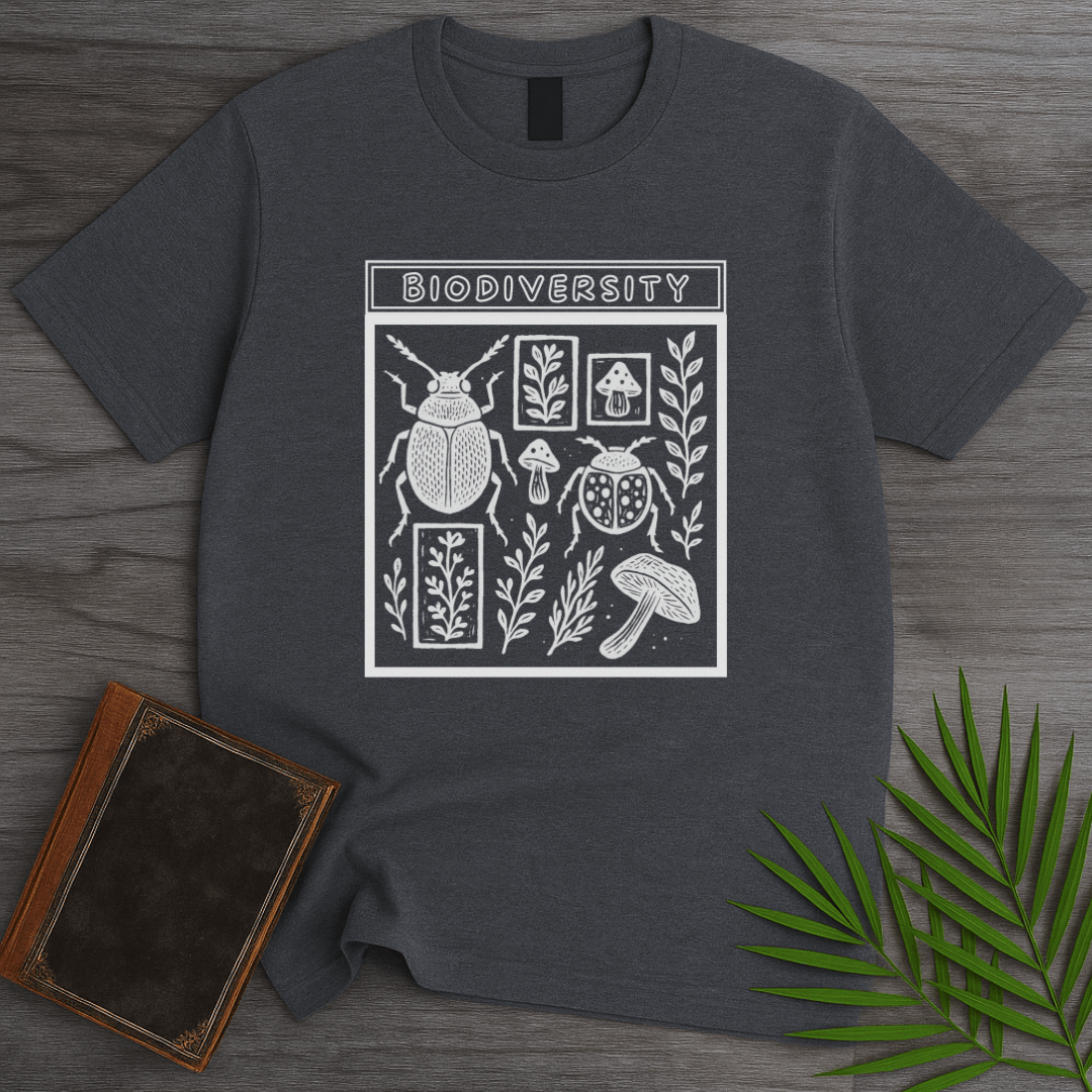 T-Shirt Dark Heather / S Tiny Features of Biodiversity T-Shirt