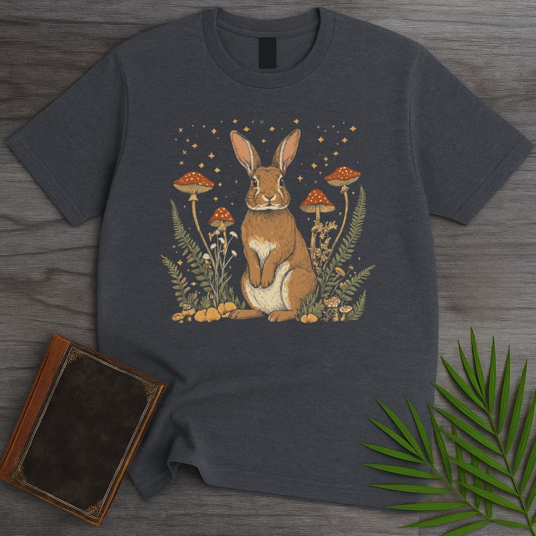T-Shirt Dark Heather / S Toadstool Glade Rabbit T-Shirt