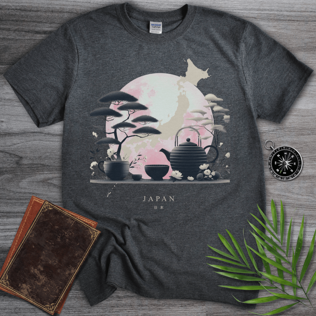 T-Shirt Dark Heather / S Traditional Japan Graphic Map T-Shirt