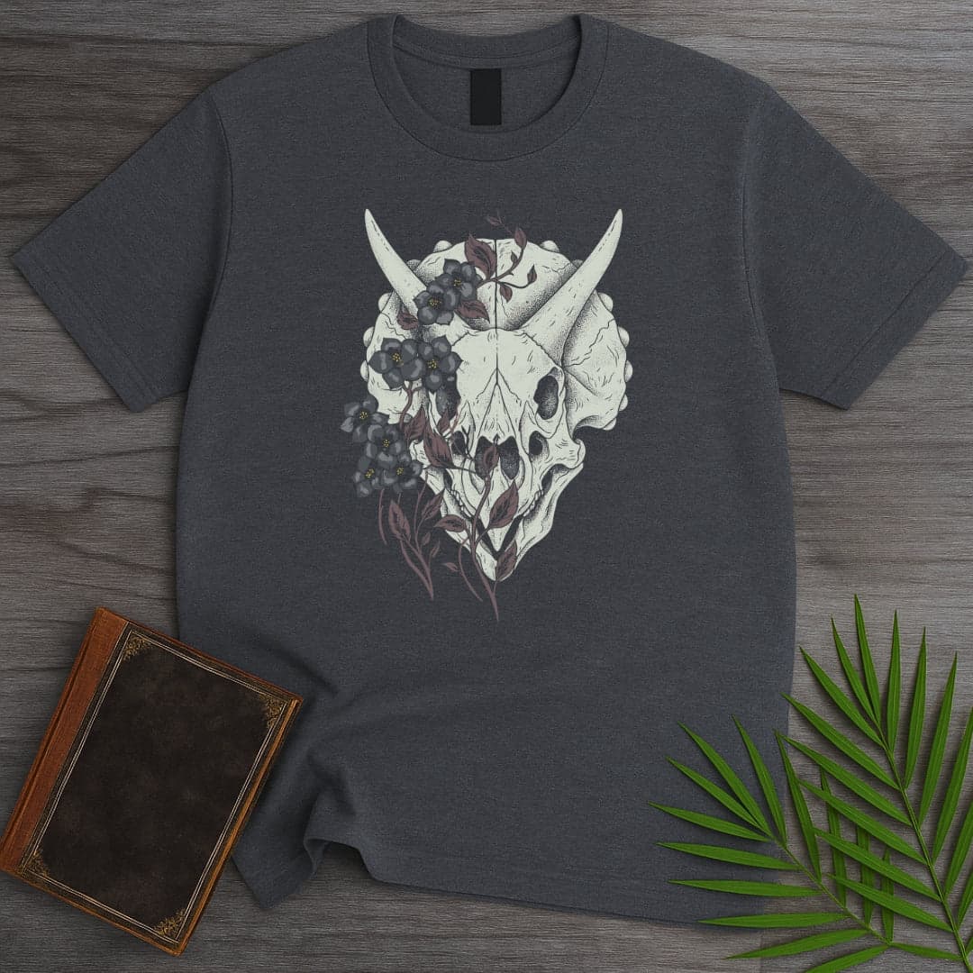 T-Shirt Dark Heather / S Triceratops Botanical Relic T-Shirt