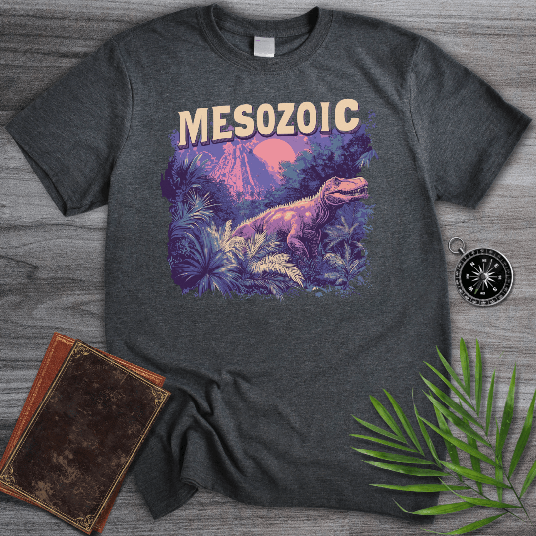 T-Shirt Dark Heather / S Vibrant Mesozoic Jungle Exploration