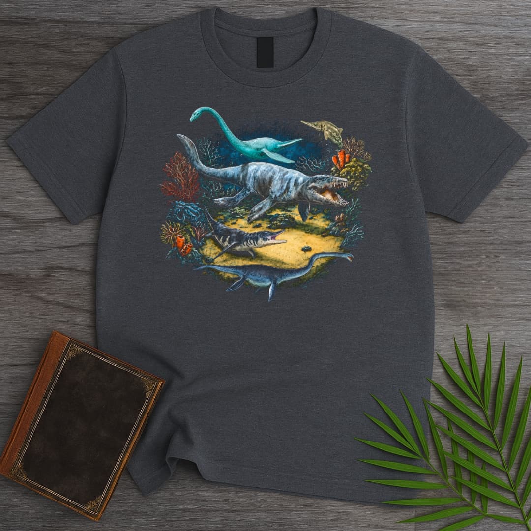 T-Shirt Dark Heather / S Vintage 90's Prehistoric Waters T-Shirt