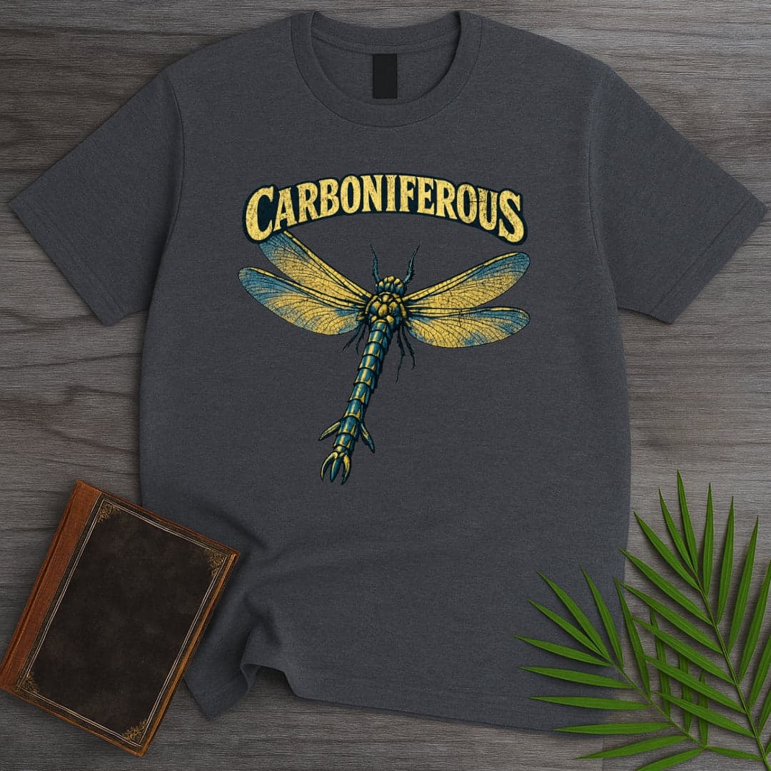 T-Shirt Dark Heather / S Vintage Carboniferous Meganeura T-Shirt