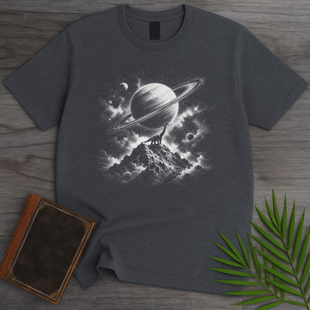 T-Shirt Dark Heather / S Vintage Extraterrestrial Dinosaurs T-Shirt