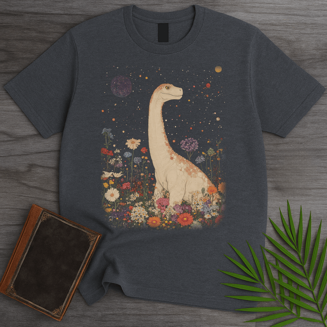 T-Shirt Dark Heather / S Vintage Floral Longneck T-shirt