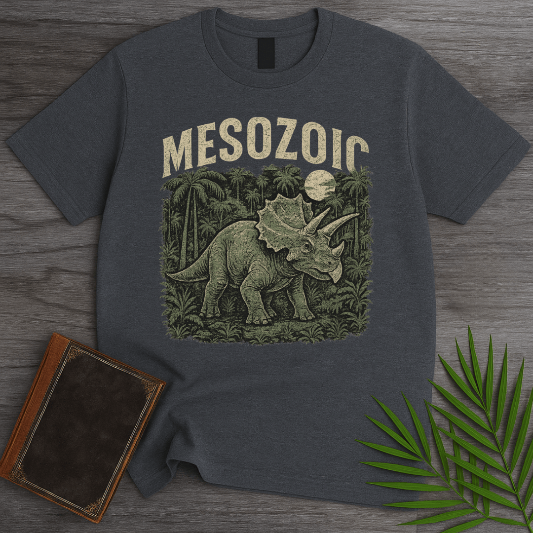 T-Shirt Dark Heather / S Vintage Mesozoic Horned Titan T-Shirt