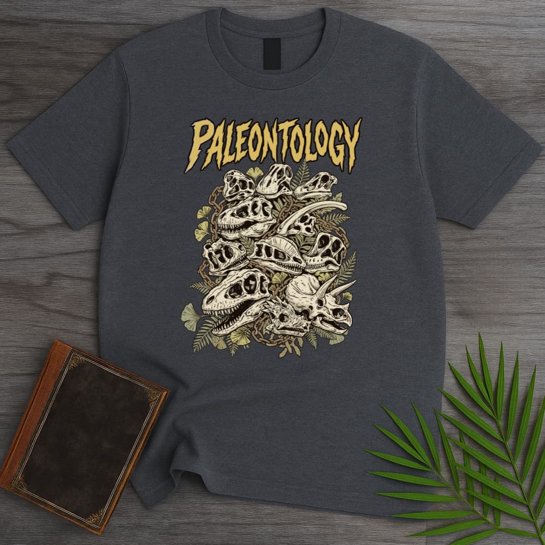 T-Shirt Dark Heather / S Vintage Metal Paleontology T-Shirt