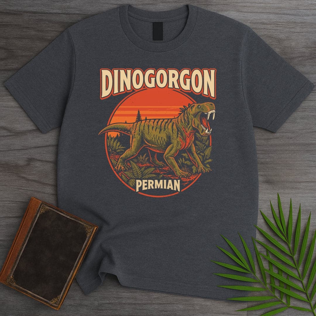 T-Shirt Dark Heather / S Vintage Permian Dinogorgon T-Shirt