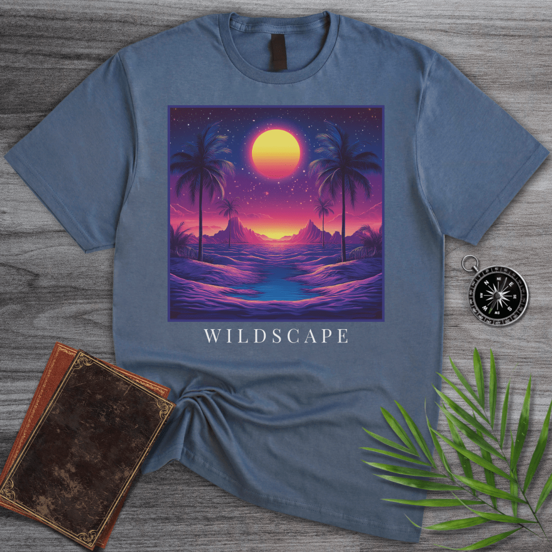 T-Shirt Heather Indigo / S Aesthetic Neon Wildscape T-Shirt
