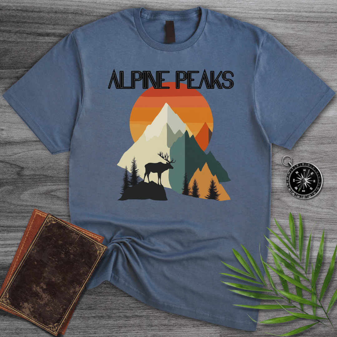 T-Shirt Heather Indigo / S Alpine Peaks Mountain T-Shirt