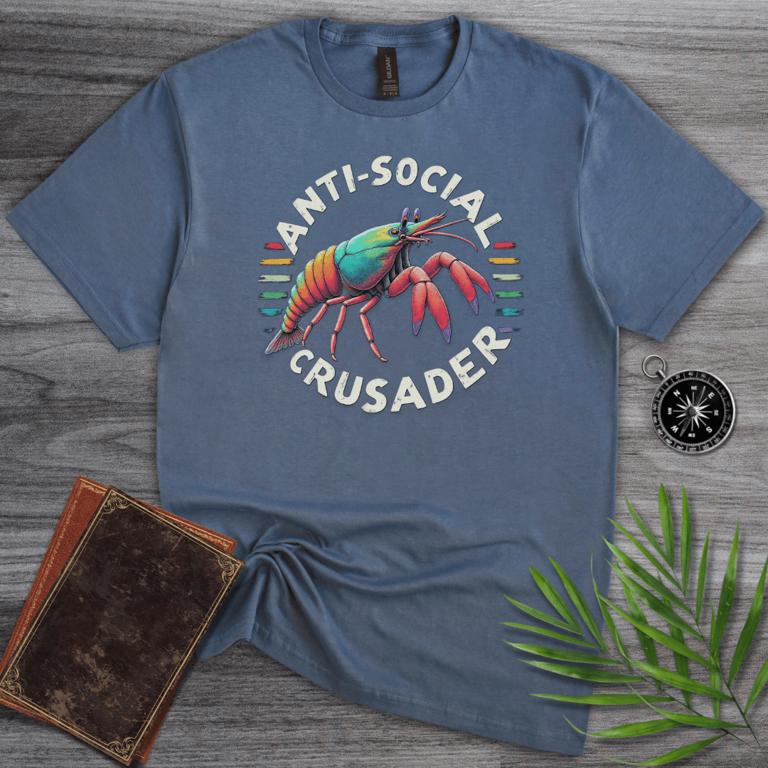 T-Shirt Heather Indigo / S Anti-Social Crusader T-Shirt