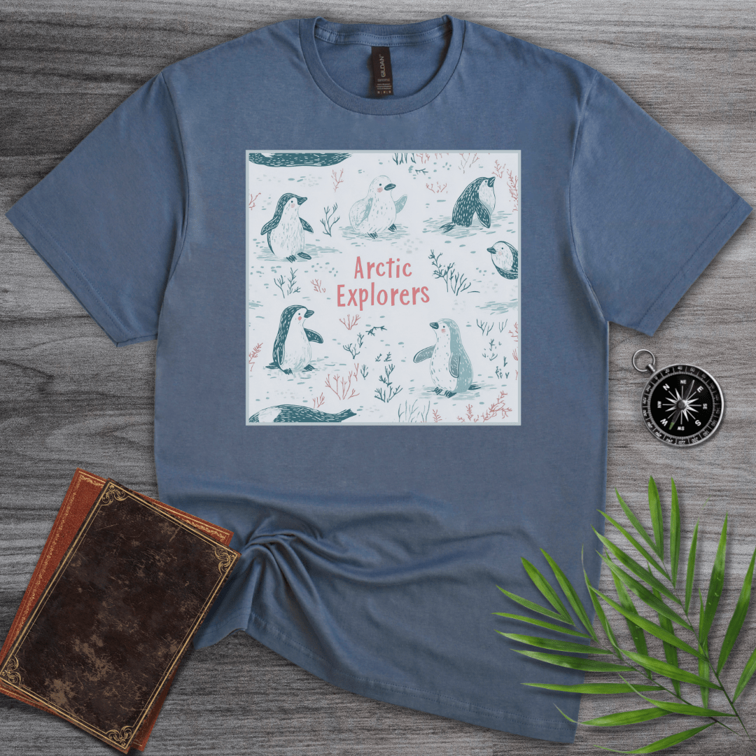 T-Shirt Heather Indigo / S Arctic Penguin Explorers T-Shirt