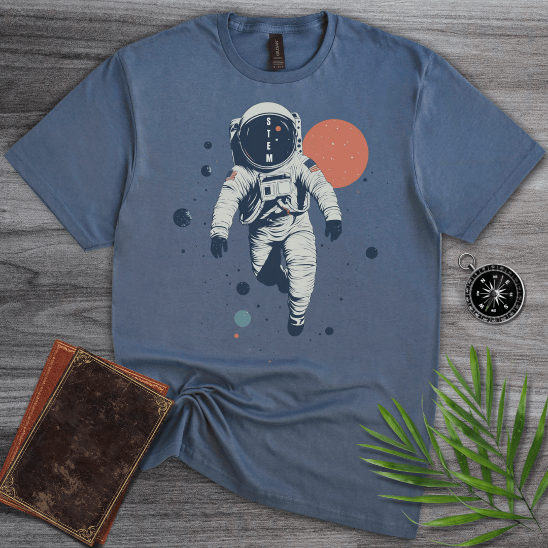 T-Shirt Heather Indigo / S Astronaut STEM Graphic T-Shirt