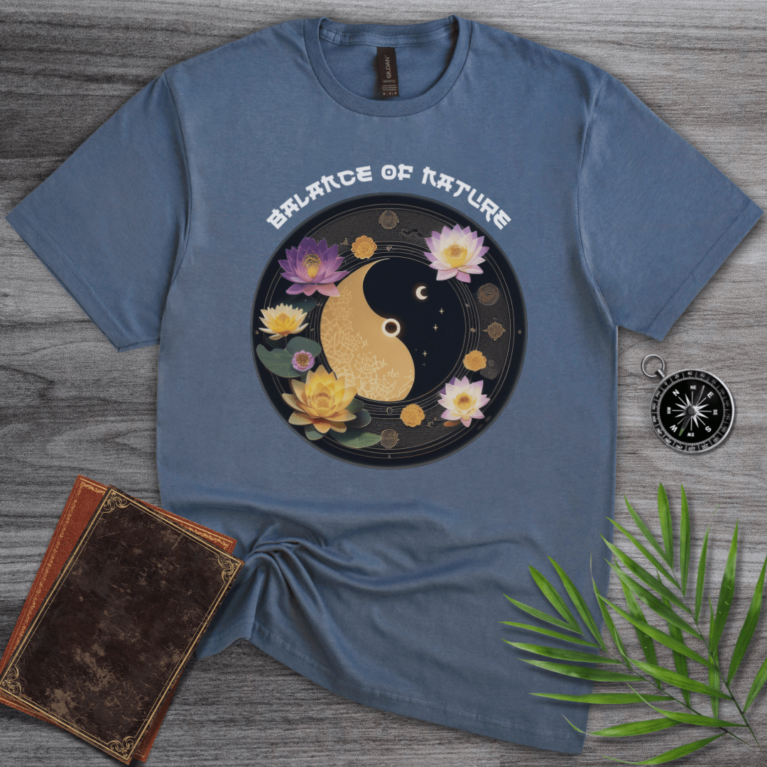 T-Shirt Heather Indigo / S Balance of Nature: Yinyang T-Shirt