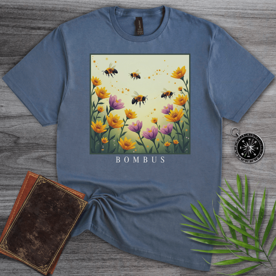 T-Shirt Heather Indigo / S Bombus: Bumble Bee T-Shirt