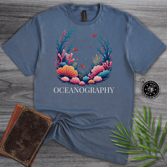 T-Shirt Heather Indigo / S Coral Oceanography T-Shirt