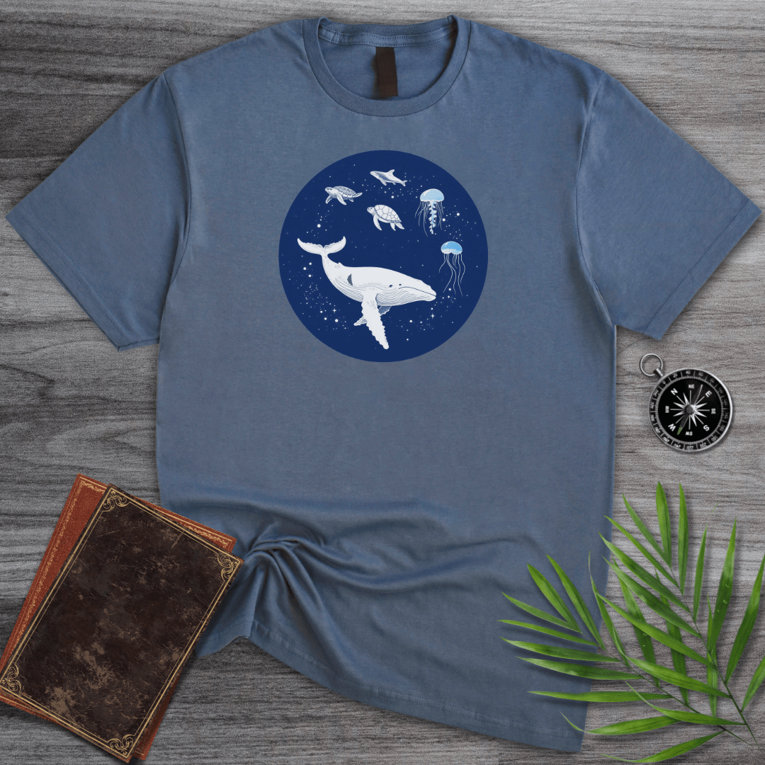 T-Shirt Heather Indigo / S Cosmic Sea Marine Fauna T-Shirt