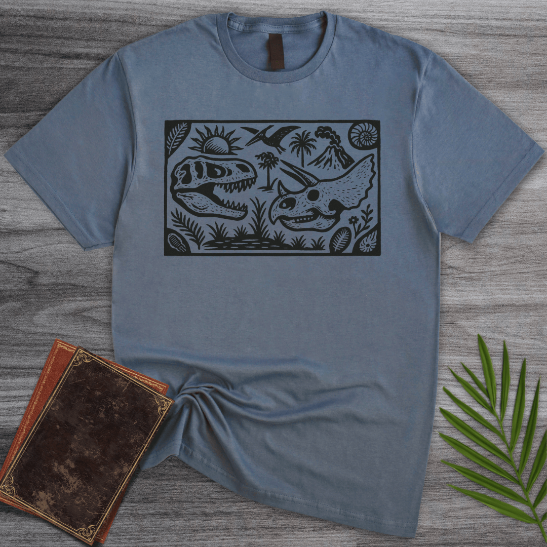 T-Shirt Heather Indigo / S Cretaceous Skull Encounter T-Shirt