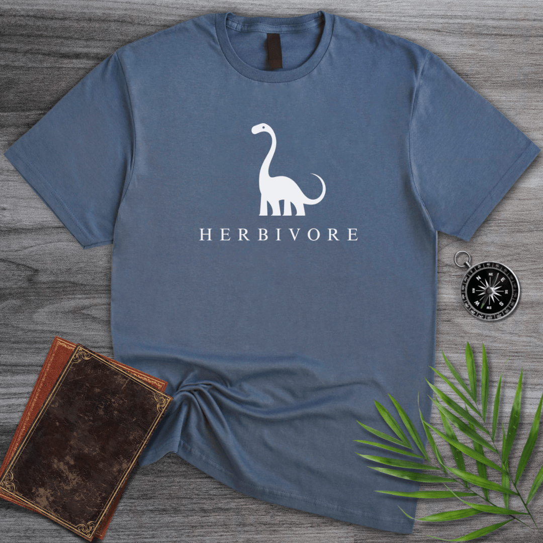 T-Shirt Heather Indigo / S Cute Dinosaur Herbivore T-Shirt