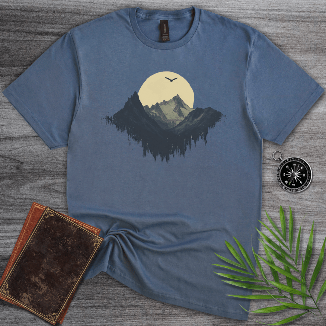 T-Shirt Heather Indigo / S Dark Moon Mountain T-Shirt