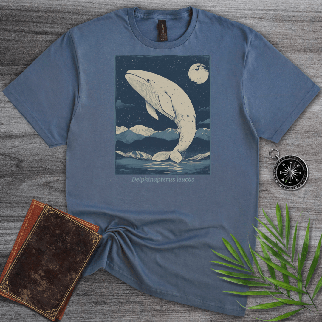 T-Shirt Heather Indigo / S Delphinapterus leucas (Beluga Whale) T-Shirt