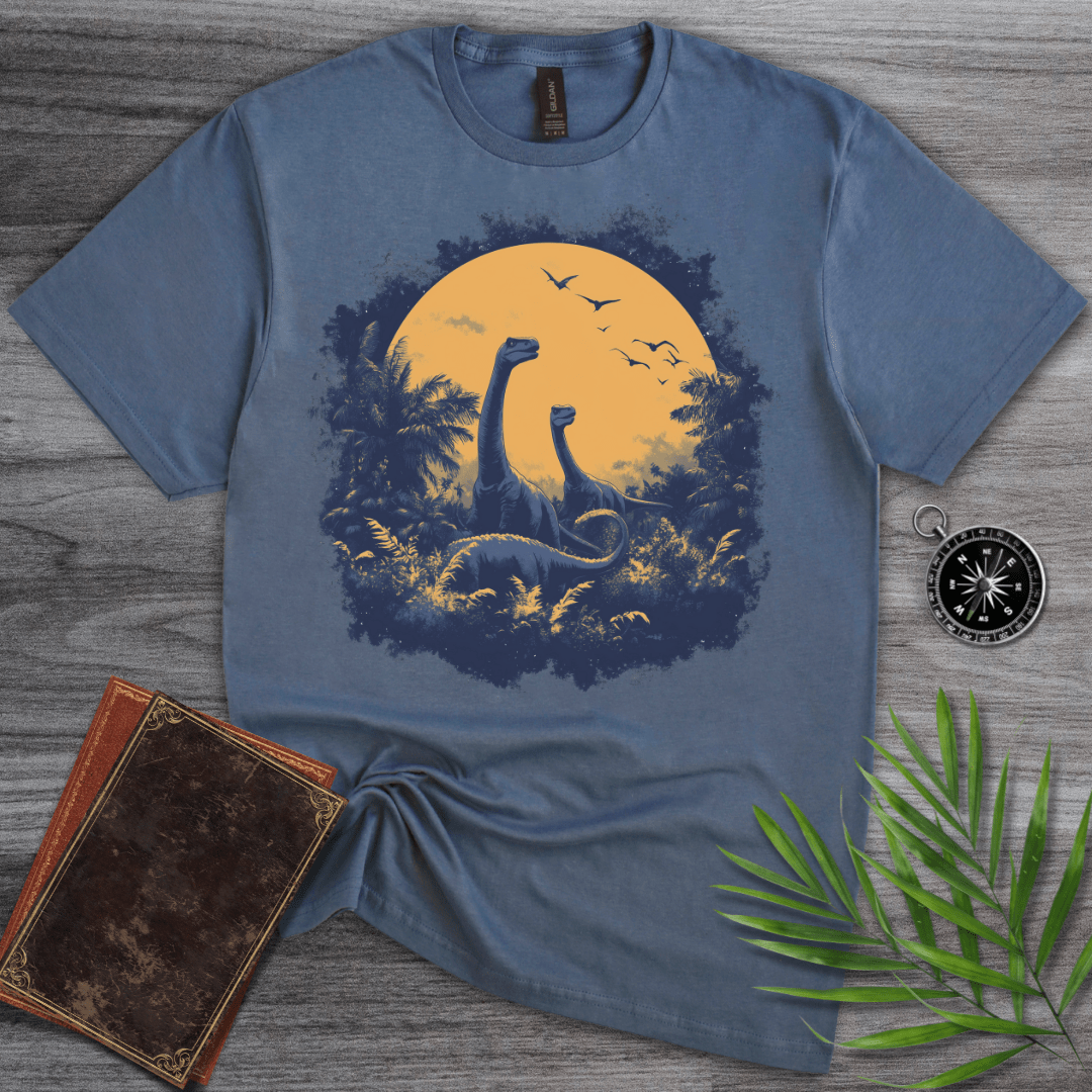 T-Shirt Heather Indigo / S Dinosaur at Dusk T-Shirt