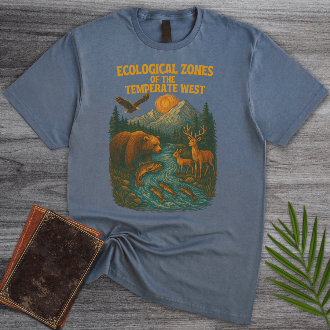 T-Shirt Heather Indigo / S Ecological Zones of The West T-Shirt