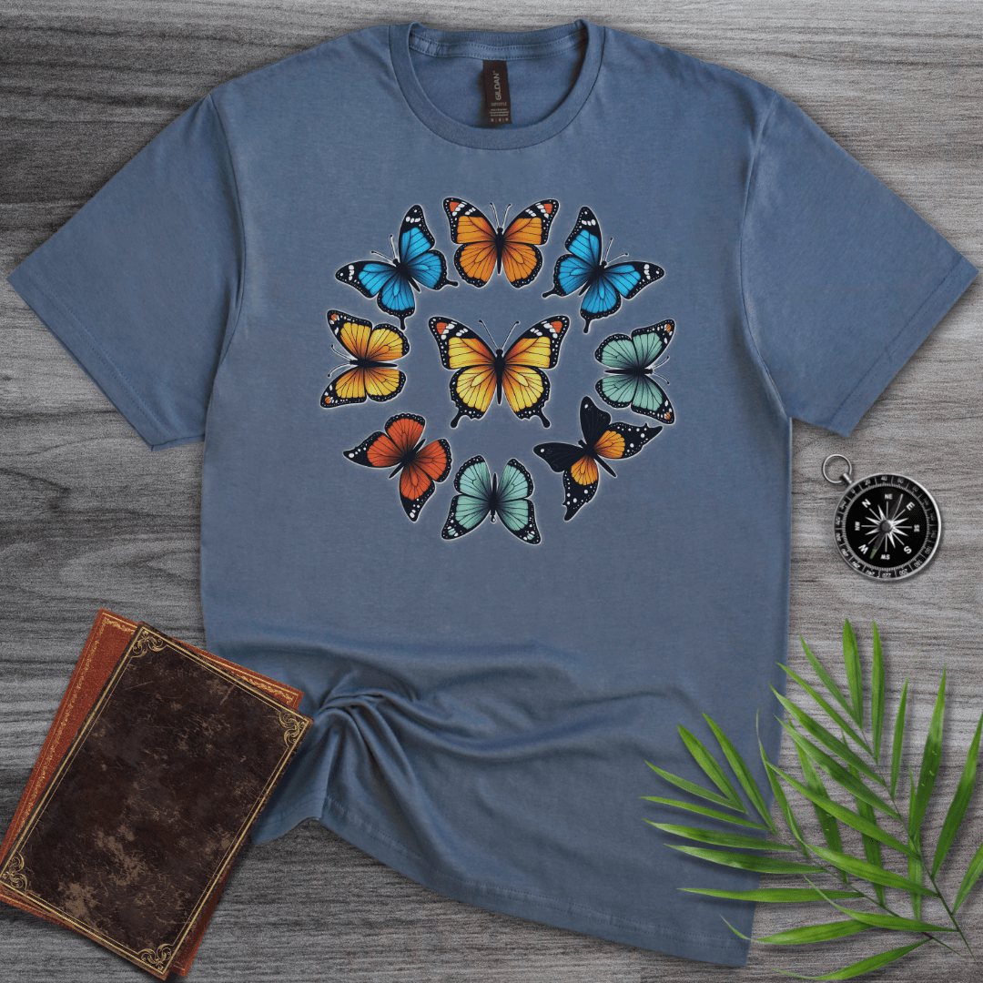 T-Shirt Heather Indigo / S Entomology: Butterfly T-Shirt