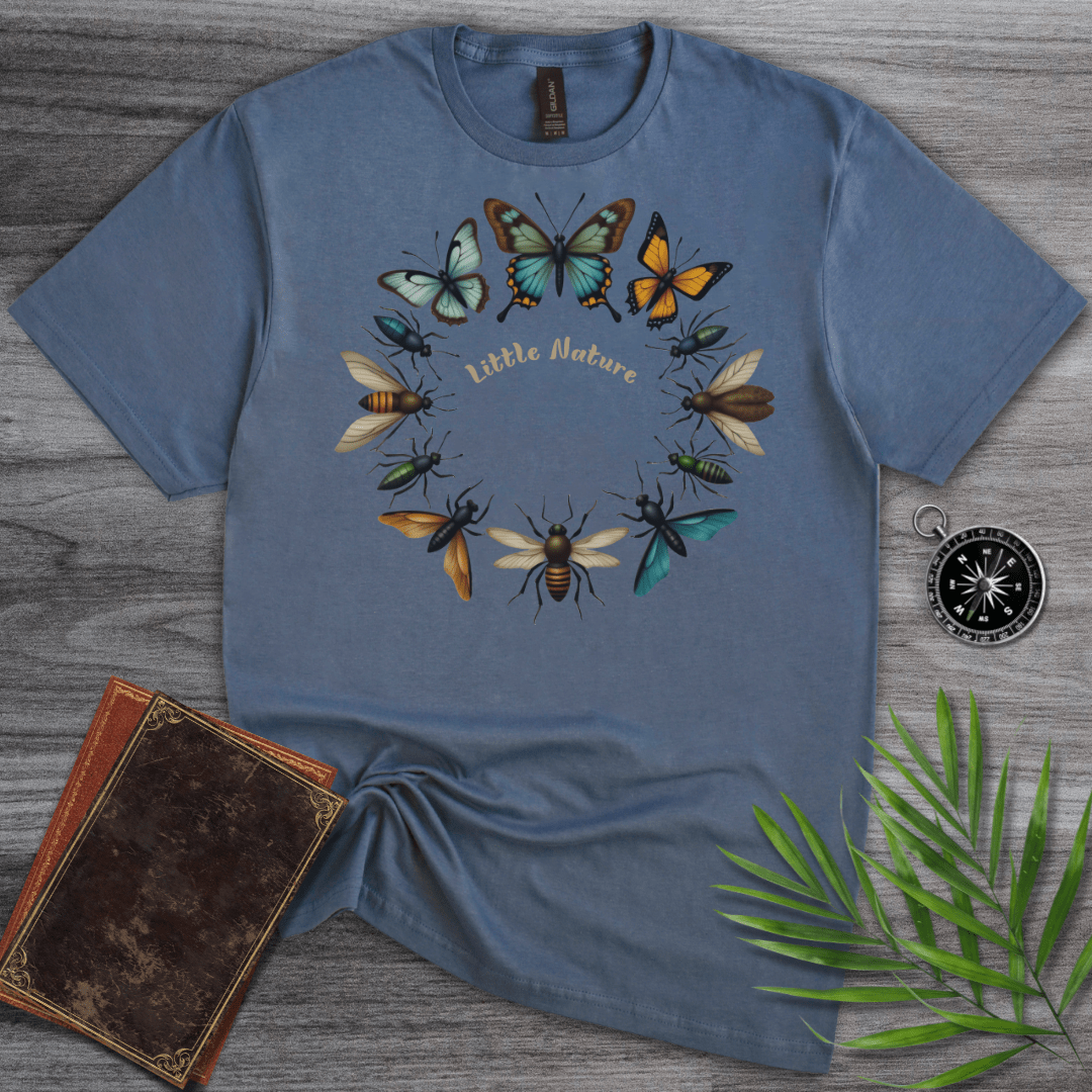 T-Shirt Heather Indigo / S Entomology: Little Creatures of Nature T-Shirt