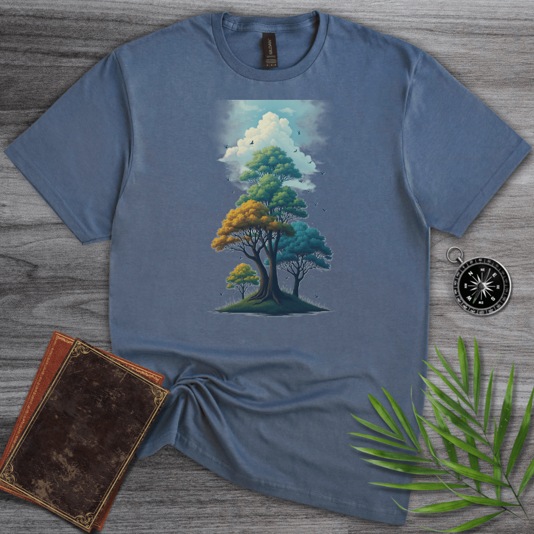 T-Shirt Heather Indigo / S Environmental Tree Landscape T-Shirt