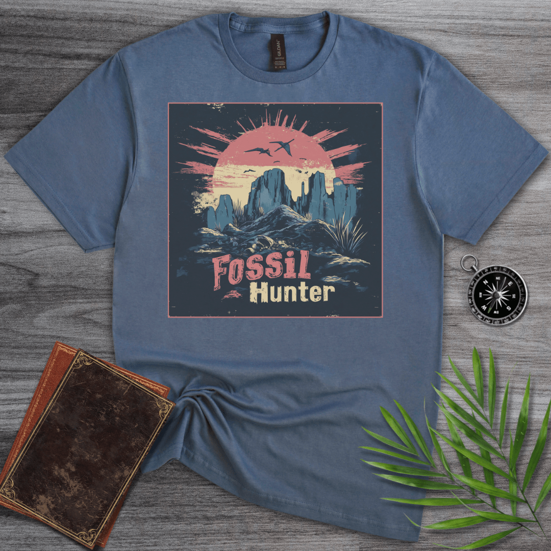 T-Shirt Heather Indigo / S Fossil Hunter Paleontology Environment T-Shirt