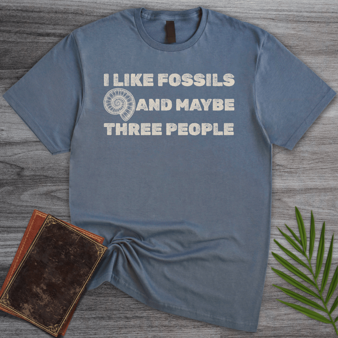 T-Shirt Heather Indigo / S Fossils & Introverted T-Shirt