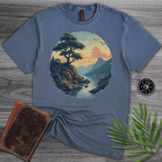 T-Shirt Heather Indigo / S Geomorphic Environments: Summer Landscape