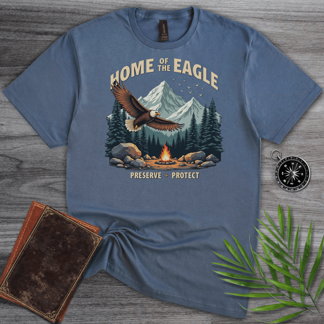 T-Shirt Heather Indigo / S Home of the Eagle T-Shirt: Ecological Conservation