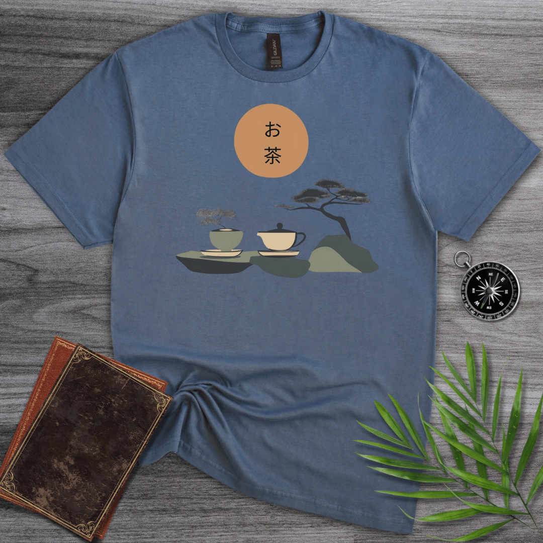 T-Shirt Heather Indigo / S Japanese Tea Graphic T-Shirt