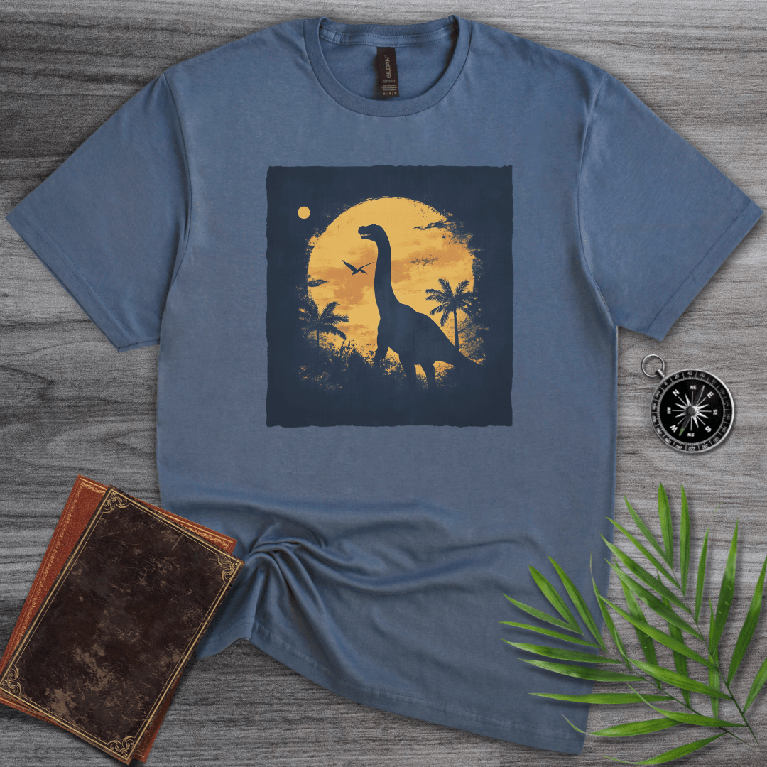 T-Shirt Heather Indigo / S Jurassic Shadow Sunset T-Shirt