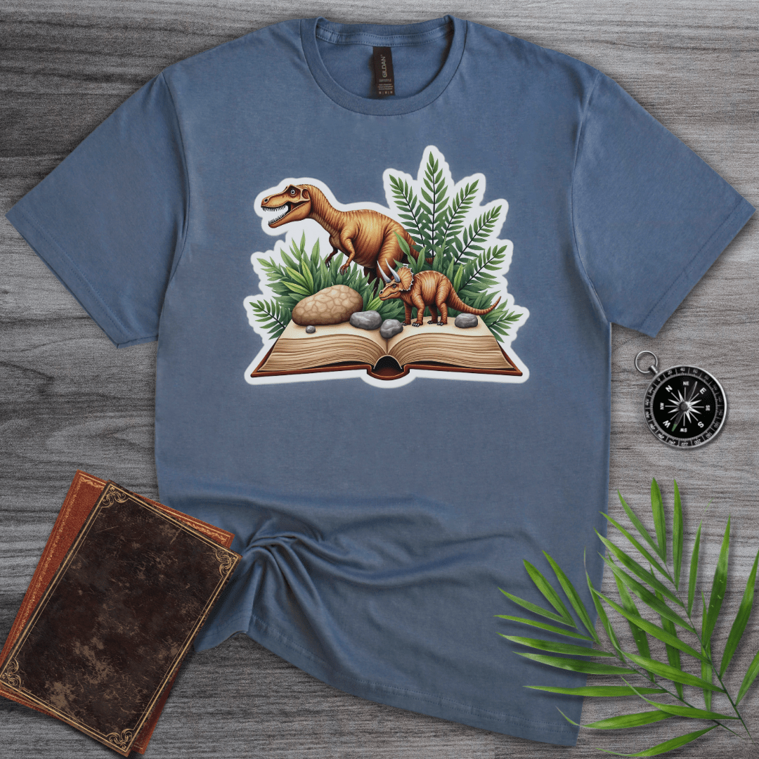 T-Shirt Heather Indigo / S Jurassic Stories T-Shirt