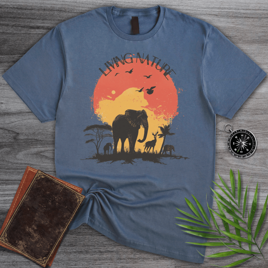 T-Shirt Heather Indigo / S Living Nature Mammals Savannah T-Shirt