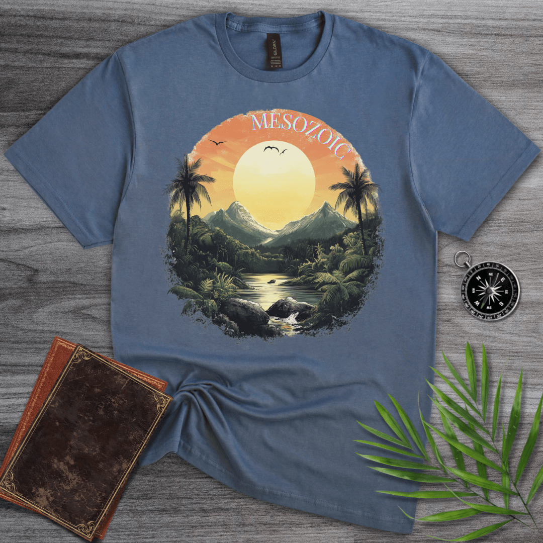 T-Shirt Heather Indigo / S Mesozoic: Landscape at Dawn T-Shirt