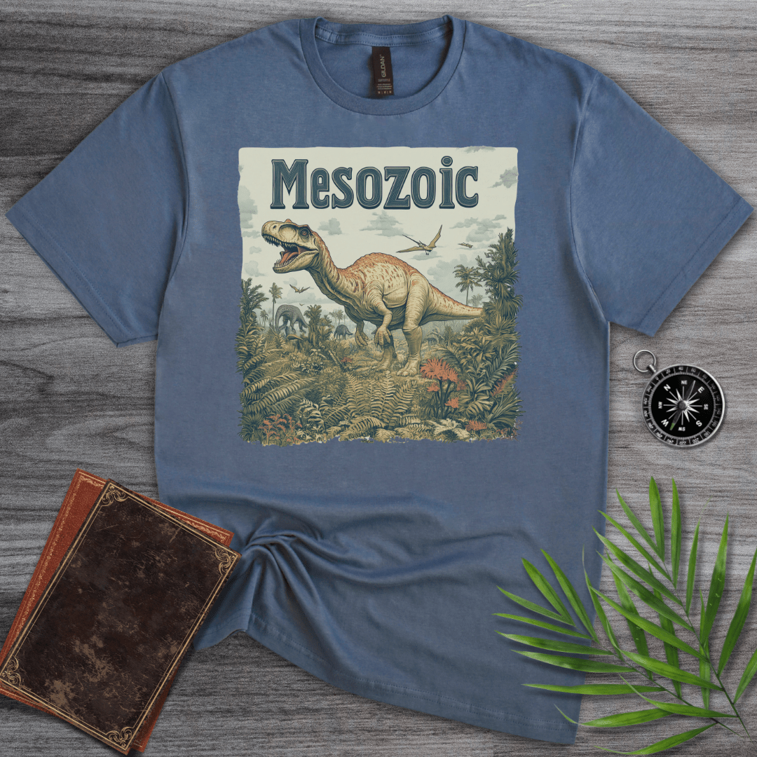 T-Shirt Heather Indigo / S Mesozoic Tyrannosaur Graphic T-Shirt