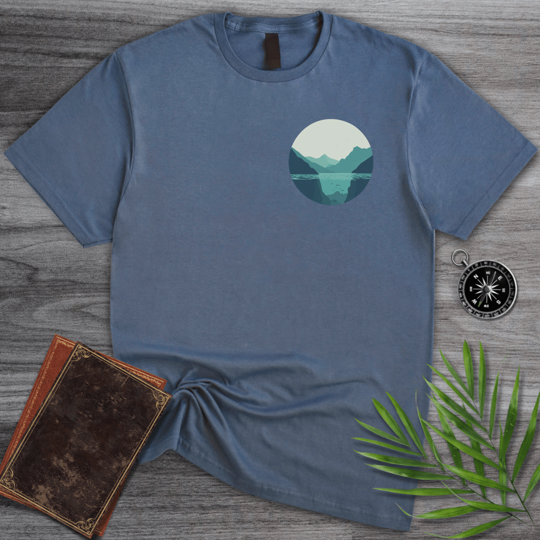 T-Shirt Heather Indigo / S Minimalist Mountain Patch T-Shirt