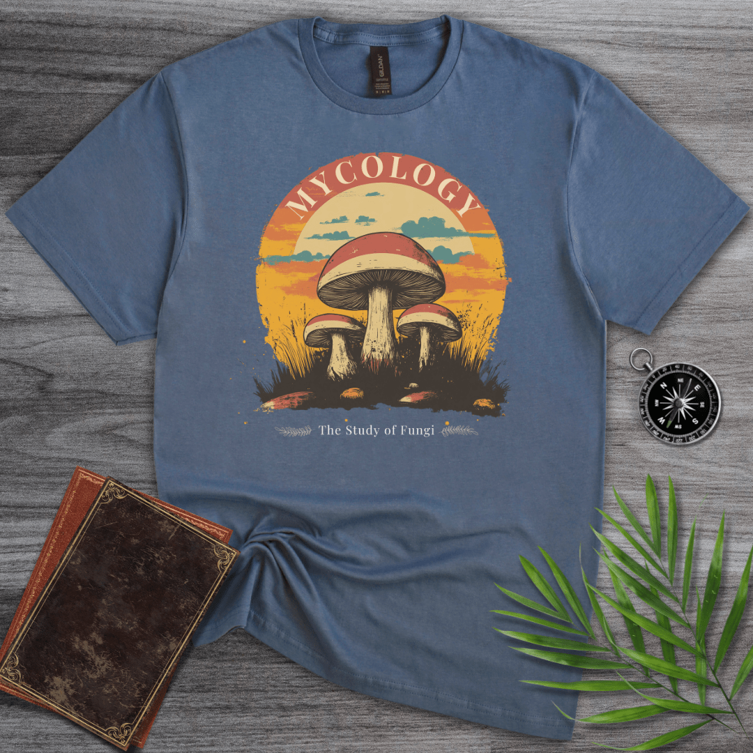 T-Shirt Heather Indigo / S MYCOLOGY: Study of Mushrooms T-Shirt